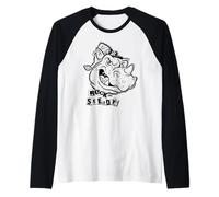 TMNT Rock Steady Sketch Punk Letters 90's Cartoon Maglia con Maniche Raglan