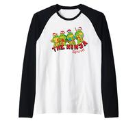 TMNT, Tartarughe Ninja per Le Vacanze Natalizie, Stile retrò Maglia con Maniche Raglan