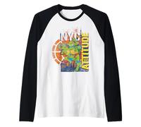 TMNT - Tartarughe Ninja, Stile Vintage Maglia con Maniche Raglan