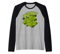 TMNT Turtle Power Best Friends Pizza Time LOL Pose TV Retro Maglia con Maniche Raglan