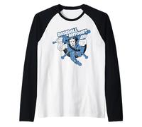 TMNT Turtle Power Casey Jones Baseball Ninja Pose TV Classica Maglia con Maniche Raglan