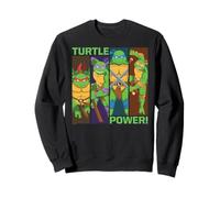 TMNT Turtle Power Panels Retro Cartoon Felpa