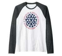 TMNT Turtles Shells & Stripes American Flag Shell Cartoon Maglia con Maniche Raglan