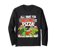 TMNT Tutto Quello Che Voglio per Natale è la Pizza Maglia a Manica