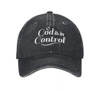 TMQZHQAVH Unisex God Is in Control Cappello da Baseball Stampato Cappello da Performance Regolabile Cappello da Baseball Snapback