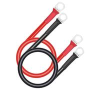 TMRBBesty Cavi Batteria 16mm2 15cm con terminale M8,Set di 2 Cavi Cavi Batteria Auto da 12 V, Neri e Rossi, per Barche e Auto