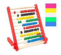 TMRBBesty Giochi Abaco,Abaco in Legno,Matematica Educativo Abaco,Pallottoliere per Bambini,con 100 Bastoncini Contare,per e Calcolare dai 3 Anni Giocattolo Educativo