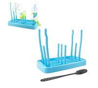 TMRBBesty Rastrelliere Asciuga Biberon,Asciuga Biberon,Scolabiberon,Bottiglia Stendino Scolabiberon,Viene fornito con 1 una spazzola per bottiglia di latte in silicone,Tazze da Bambino,Blu