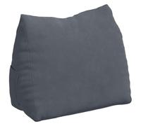 Tmriohed Cuscino per schienale in velluto a coste, 45 x 20 x 35 cm, grigio | Comodo cuscino a cuneo con morbido rivestimento in velluto a coste per un sollievo ergonomico in camera da letto