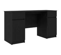 Tmriohed Scrivania con cassetto e ripiani, 140 x 49 x 76 cm, effetto rovere | Ampio spazio per lo studio: gli scomparti e le ante creano ordine per i documenti in un ufficio domestico compatto.