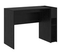 Tmriohed Scrivania per computer, colore nero, effetto rovere | Scrivania compatta con ampio spazio per l'ufficio domestico o lo studio, superficie facile da pulire.