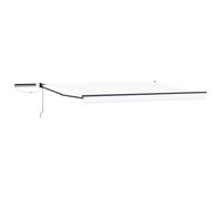 Tmriohed Tenda da sole elettrica, 4 x 3 m, con pannello solare e telecomando, estensibile, per terrazza e balcone, telaio in alluminio color antracite, tessuto da tenda bianco