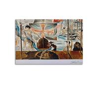 TMRL Poster artistico giclée su tela autografato da Salvador Dalì Discovery of America, decorazione artistica da parete per soggiorno e camera da letto, 50 x 75 cm, senza cornice