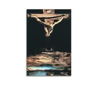 TMRL Poster con stampa di Salvador Dalì Pittore "Cristo di San Giovanni della Croce" Poster da parete su tela con album musicali e film, pittura decorativa per soggiorno e camera da letto, 50 x 75 cm