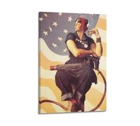 TMRL Poster su tela con stampa di Norman Rockwell Painter's Work, Rosie The Riveter, poster da parete su tela con album musicali e film, pittura decorativa per soggiorno e camera da letto, 30 x 45 cm