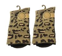 TMTGTS Calzini con motivo leopardato, 2 paia, per autunno e inverno, da donna, retrò, in morbido cotone traspirante, lunghezza al polpaccio, con motivo leopardato, alla moda Hipster (9#)