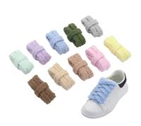 TMTGTS Fluffy Laces 2 paia di lacci morbidi da 15 mm, in peluche per tutti i tipi di scarpe da ginnastica, scarpe sportive, per il tempo libero, scarpe da uomo, scarpe da donna, Colori misti4, 100