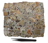 TMZELOA 100 Vintage Adesivi effetto bruciato stile collage, Adesivi Scrapbooking retrò per journaling, junk journal, album ricordi e progetti creativi fai da te