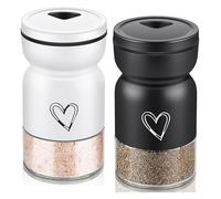 TMZELOA Saliera e pepe Set in acciaio inox, 120 ml sale e pepe in acciaio inossidabile avec une petite brosse, Saliera e pepe Set per casa, cucina, ristorante, tavolo da pranzo