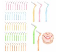 TMZELOA Scovolini Interdentali 50 Pezzi - Spazzolini Interdentali 5 Misure da 0,6 a 1,5 mm con Cappuccio, Spazzolino per Spazi Interdentali per Pulizia Denti, Apparecchi, Sopracciglia