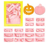 TMZELOA Set di 16 formine per biscotti per Halloween, per Halloween, per bambini, ideali per accessori per feste, decorazioni per biscotti