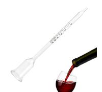 TMZELOA Vinometro in vetro da 0 a 25% di alcol, per bicchiere da vino, costruzione robusta, alcoometro per misurare il contenuto alcolico nel vino