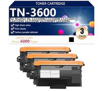 TN-3600 Cartuccia Toner Compatibile per Brother HL-L5210DN L5210DW L5215DN L6415DW L6210DW L6210DWT L6410DN Stampanti【Alto Volume di Stampa con Chip】,Black-3 pack