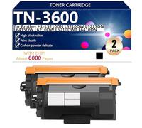 TN-3600 Cartuccia Toner di Ricambio ad alta Capacità per Brother HL-L5210DN L5210DW L5215DN L6415DW L6210DW L6210DWT L6410DN Stampante,Black-2 pack