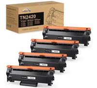 TN2420 TN2410 Toner Compatibile con Brother TN-2420 TN-2410 per MFC L2710DW MFC-L2710DW MFC-L2710DN HL-L2350DW DCP-L2530DW HL-L2375DW MFC-L2750DW MFC-L2730DW (4 Nero)