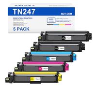 TN243 Toner compatibile per Brother TN-243CMYK Toner per Brother MFC L3750CDW L3770CDW MFC-L3750CDW TN 243CMYK TN-247 DCP-L3550CDW HL-L3210CW HL-L3230CDW MFC-L3710CW, confezione da 5