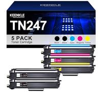 5-Pack TN247 TN243CMYK Compatibili per Brother TN-247 TN-243 CMYK Cartucce Toner per Brother DCPL3550CDW MFC-L3730CDN MFC-L3750CDW MFC-L3770CDW HL-L3230CDW HL-L3270CDW (Nero Ciano Magenta Giallo)