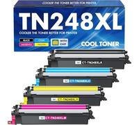 TN248 TN248XL TN-248XL TN-248 Toner: Compatibili per Brother TN248CMYK MFC-L3760cdw DCP-L3560cdw MFC-L3740cdwe HL-L3240cdw HL-L3220cw MFC-L8390cdw MFC-L8340cdw TN 248XL 248 TN-248VAL