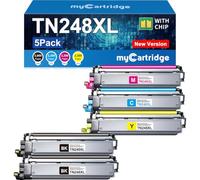MYCARTRIDGE TN248XL Compatibile con Brother TN-248XL TN248 per Brother DCP-L3560CDW MFC-L3760CDW MFC-L3740CDWE HL-L3220CWE DCP-L3520CDWE per TN-248CMYK TN-248VAL 5 Pack