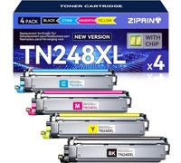 TN248XL TN-248XL TN248 TN-248 Toner con MFC-L3740CDWE DCP-L3560CDW 4-Pack | Compatibile con Brother MFC-L3740CDW MFC-L3760CDW DCP-L3560CDW DCP-L3520CDWE HL-L3220CWE HL-L3240CDW TN-248CMYK TN-248VAL