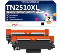 TN2510XL Cartucce Toner Compatibili per Brother L2445DW L2447DW L2835DW HL-L2400DWE L2442DW L2400DW Stampanti, Stampa Nitida, alta Capacità 3000 Pagine,Black-2 pack