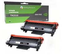 TN2510XL TN2510 MFC-L2835DW Cartuccia toner compatibile con Brother TN-2510XL, ad alta resa per Brother HL-L2400DWE DCP-L2627DWE L2660DW; MFC-L2860DWE L2860DW L2800DW L2827DWXL L2827DW stampante (2 x