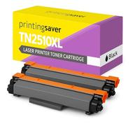 TN2510XL Toner nero (confezione da 2), compatibile per Brother HL-L2400DWE 2400DW 2445DW 2447DW; DCP-L2620DW 2660DW 2665DW 2627DWE 2627DW(XL); MFC-L2860DW 2860DWE 2835DW 2800DW 827DW(i) XL