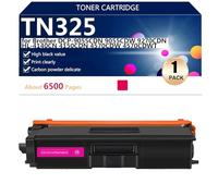 TN325 Cartuccia Toner Compatibile per Brother DCP-9055CDN 9055CDW 9270CDN HL-4140CN 4150CDN 4570CDW 4570CDWT MFC-9460CDN Stampanti, con Chip, alta Capacità 6500 Pagine, Stampa Nitida,Magenta-1 pack