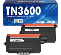 TN3600 TN-3600 TN 3600 HL-L5210DN MFC-L5710DN Toner Con Chip 2-Pack