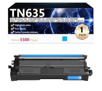 TN635 Cartuccia Toner di Ricambio per Brother HL-L8430CDW HL-L8430CDWT HL-L8570CDW MFC-L8730CDW MFC-L8930CDW MFC-L8970CDW MFC-EX575 Stampanti, 5500 Pagine,Cyan-1 pack