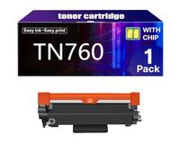 TN760 Cartouches de Toner Compatibles per Les Imprimantes Brother HL-L2350DW, HL-L2390DW, HL-L2395DW, HL-L2370DW, HL-L2370DW XL, DCP-L2550DW, MFC-L2710D, WL2750DW, L2750DW XL,Black-1 pack