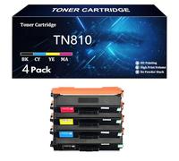 TN810 TN810XL Cartucce di Toner di Ricambio Compatibili per Brother HL-EX470W HL-L9410CDN HL-L9430CDN HL-L9470CDN MFCEX670W MFC-L9610CDN MFC-L9630CDN MFC9670CDN Stampanti,4 Color-4 Pack