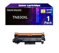 TN830 TN830XL Toner per Brother TN830 XL/R TN 830XL TN-830XL Cartuccia 830 HL-L2460DW HL-L2405W HL-L2400D L2465DW HL-L2480DW Stampante ad Alta Capacità,BK-1 pack