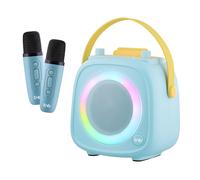 T'nB - Altoparlante Bluetooth Karaoke, 2 microfoni senza fili, 5 effetti vocali, anello luminoso RGB, supporto smartphone, USB e jack da 3,5 mm, maniglia per il trasporto, durata 5 ore, sistema