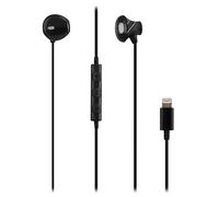 T'NB Auricolari cablati, connettore Lightning, Semi Intra Ear, Audio Stereo, Microfono Integrato, Cuffie Compatibile per Apple iPhone/iPad, Certificati MFI-Nero