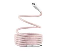 T'nB - Cavo magnetico da USB C a USB C, ricarica rapida da 60 W, guaina magnetica in nylon e anti nodi, lunghezza 1,5 m, compatibile Apple iPhone 15/15 Pro / 15 Pro Max / 16/16 Pro / 16 Pro Max - Rosa