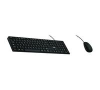 T'nB - Combo Tastiera e Mouse cablato USB, Tasto Silenzioso, Mouse Comodo e Preciso, Connessione Plug & Play, Ideale per Ufficio e Telelavoro - Nero