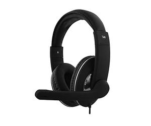 T'nB - Cuffie Micro cablate, connessione USB-A, microfono omnidirezionale, ideale per telelavoro e videoconferenza - Nero