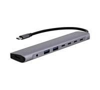 T'nB - Hub USB-C 8 in 1, Soluzione di connessione completa, Plug & Play, senza installazione, Facile da usare - Grigio siderale