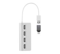 T'nB HUBSLIM4 USB 2.0 480 Mbit/s Bianco - Nouvo